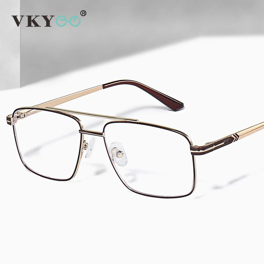 Vicky Women's Full Rim Square Double Bridge Alloy Reading Glasses 6926 Reading Glasses Vicky   