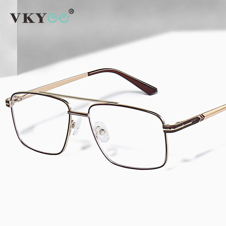 Vicky Women's Full Rim Square Double Bridge Alloy Reading Glasses 6926 Reading Glasses Vicky   