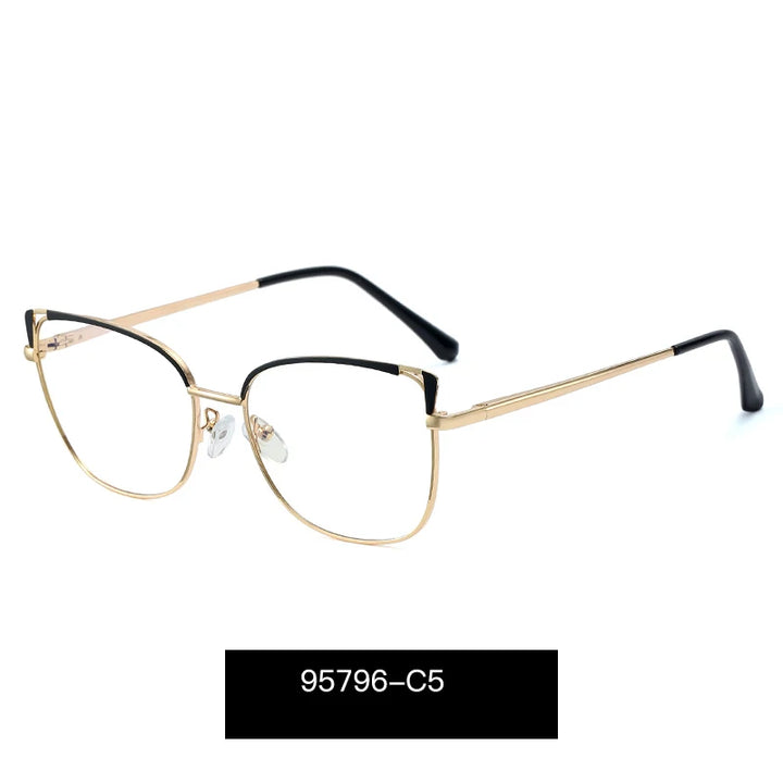 Handoer Women's Full Rim Oval Cat Eye Tr 90 Alloy Eyeglasses 95796