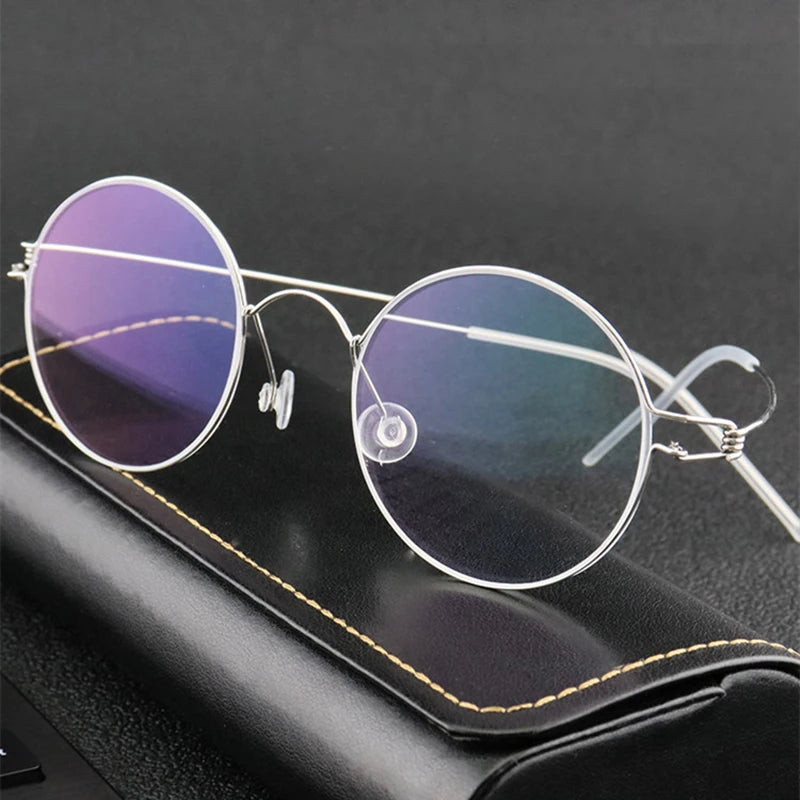 Black Mask Unisex Full Rim Round Titanium Eyeglasses BM-P003 - view 3