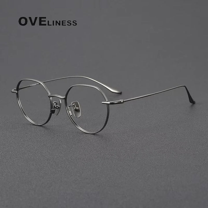 Oveliness Women's Full Rim Flat Top Oval Titanium Eyeglasses 614176