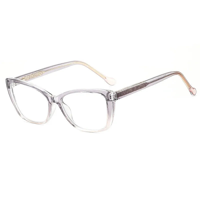 CCspace Women's Full Rim Cat Eye Tr 90 Titanium Reading Glasses 312914