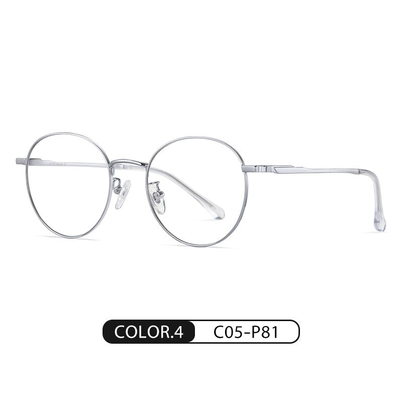Zirosat Men's Full Rim Round Tr 90 Titanium Eyeglasses St6211 Full Rim Zirosat C4  