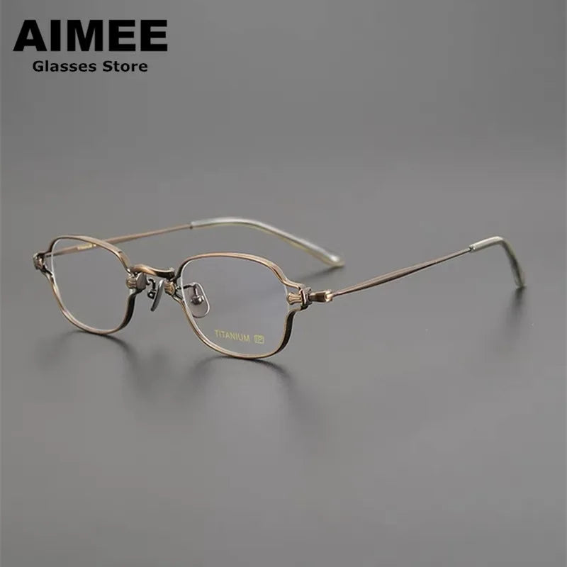 Aimee Unisex Full Rim Square Oval Titanium Eyeglasses 13186