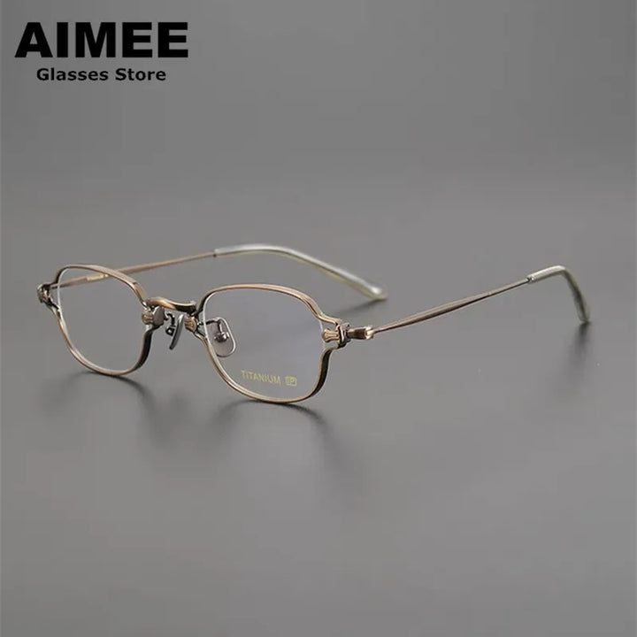 Aimee Unisex Full Rim Square Oval Titanium Eyeglasses 13186