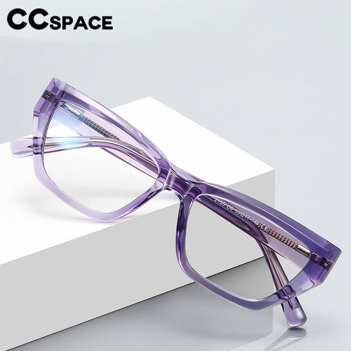 CCspace Women's Full Rim Square Cat Eye Tr 90 Eyeglasses 56598 Full Rim CCspace   