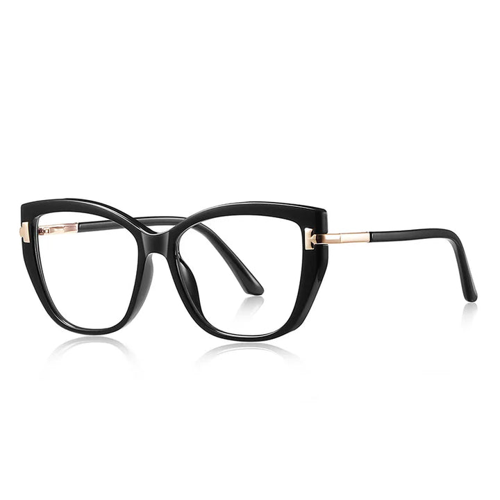 CCspace Women's Full Rim Square Cat Eye Tr 90 Titanium Reading Glasses 310882