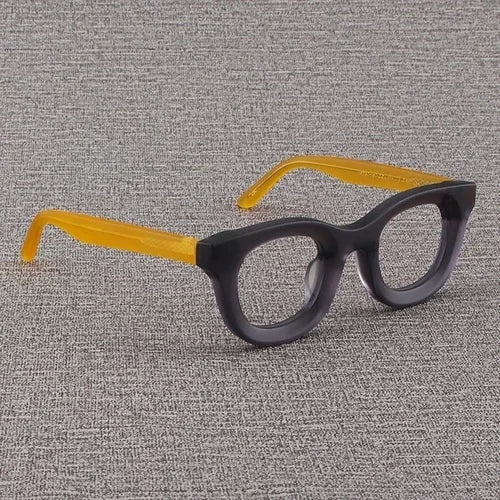 Hewei Unisex Full Rim Square Thick Acetate Eyeglasses 31512 Full Rim Hewei C14 CHINA 