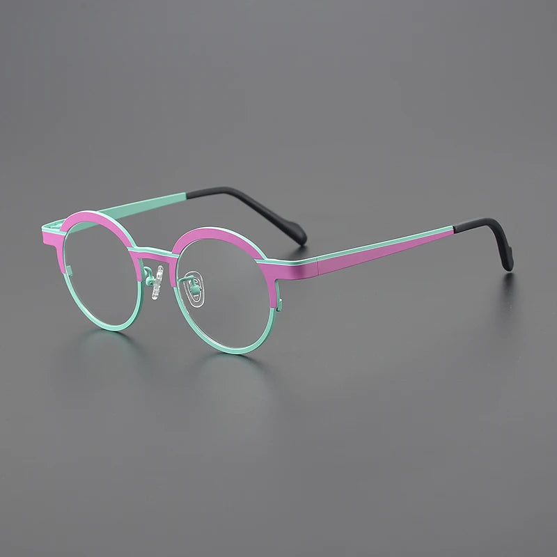 Nobler Women's Full Rim Round Titanium Eyeglasses 185832