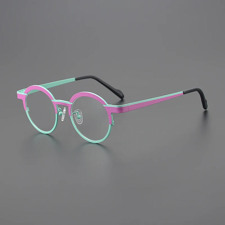 Nobler Women's Full Rim Round Titanium Eyeglasses 185832