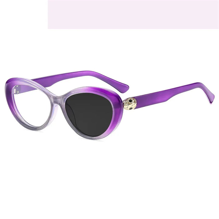 Kocolior Women's Full Rim Cat Eye Tr 90 Alloy Photochromic Reading Glasses 477139