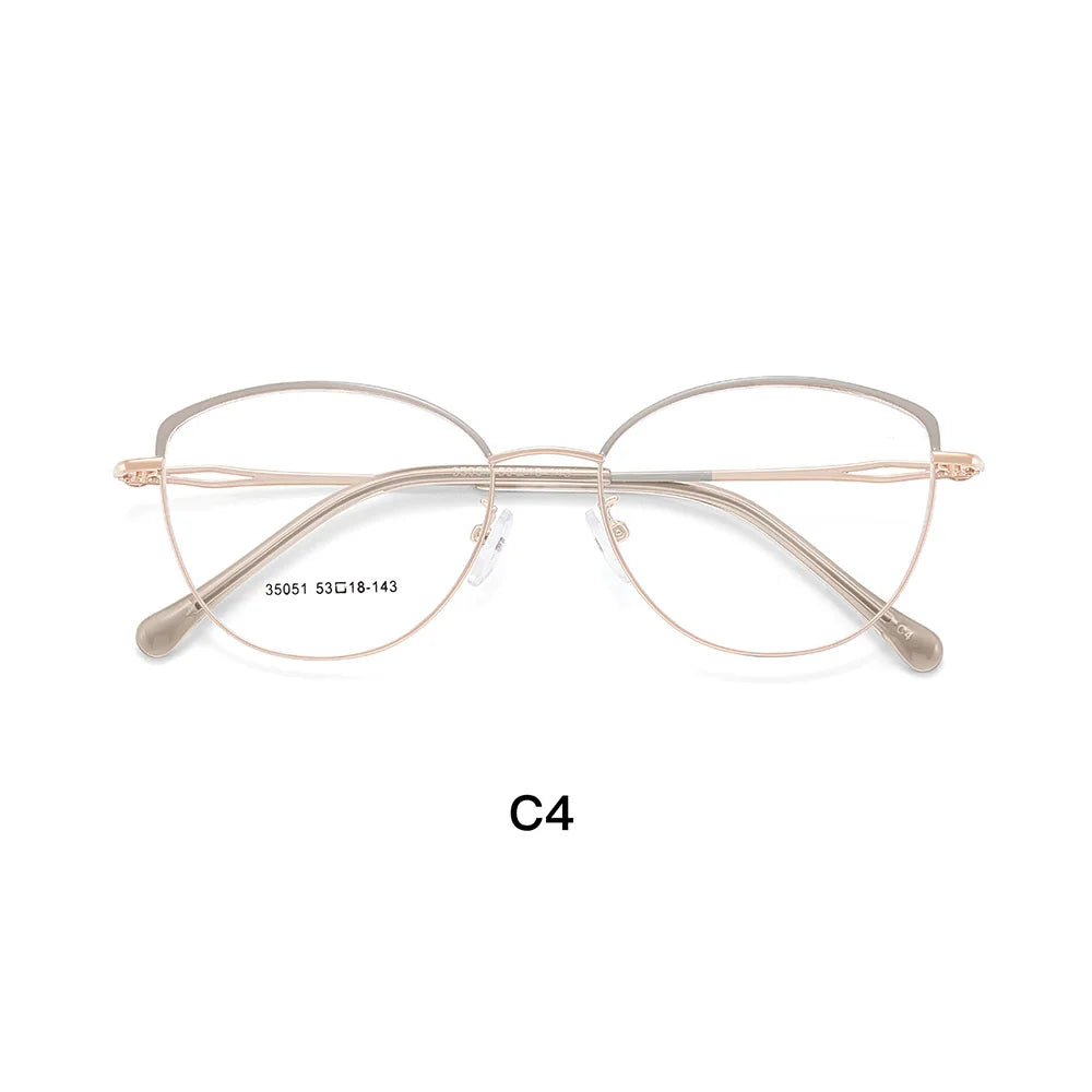 Gmei Optical 35051 women's cat eye alloy prescription eyeglasses — view 4