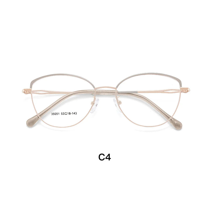 Gmei Optical 35051 women's cat eye alloy prescription eyeglasses — view 4