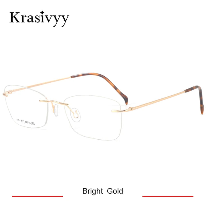Krasivyy Unisex Rimless Oval Titanium Prescription Eyeglasses KR16022 - view 7