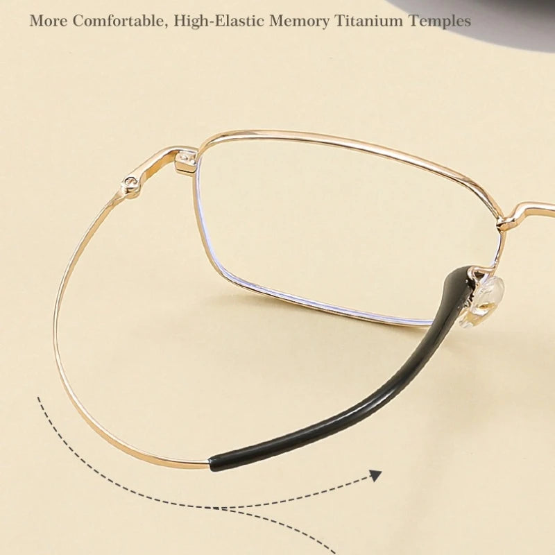 Vicky Unisex Full Rim Rectangle Blue Light Prescription Eyeglasses 89166 - view 2
