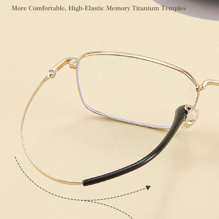 Vicky Unisex Full Rim Rectangle Blue Light Prescription Eyeglasses 89166 - view 2