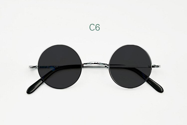 Yujo Unisex Full Rim Small 42mm Round Titanium Polarized Sunglasses Sunglasses Yujo C6 China 