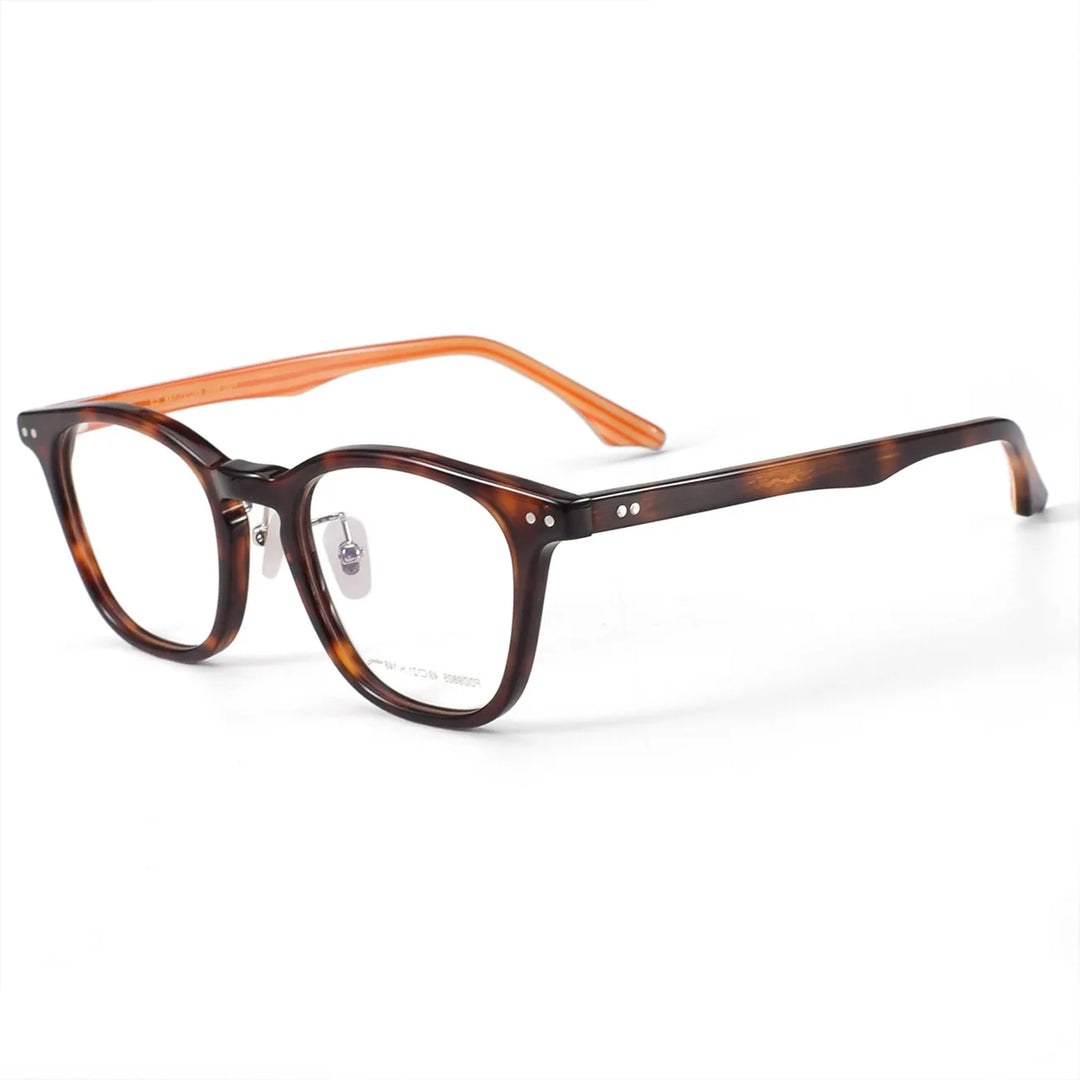 Black Mask Unisex Full Rim Round Square Acetate Eyeglasses 369805