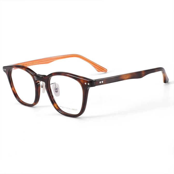 Black Mask Unisex Full Rim Round Square Acetate Eyeglasses 369805