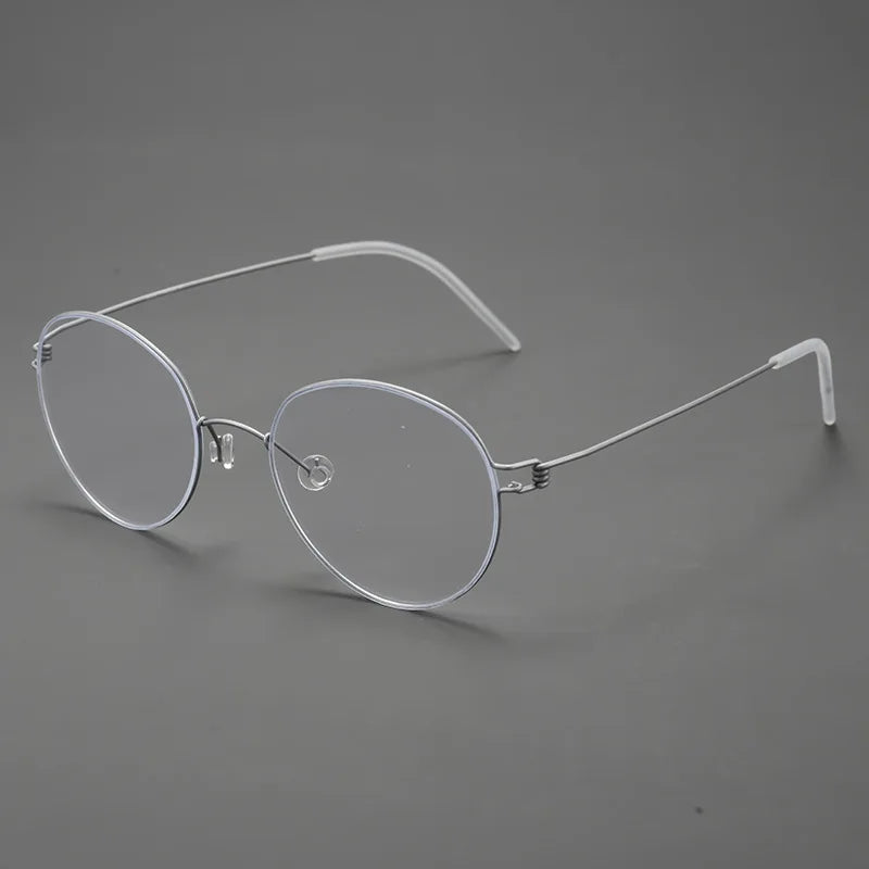 Momoja Women's Full Rim Round Screwless Titanium Eyeglasses 70176