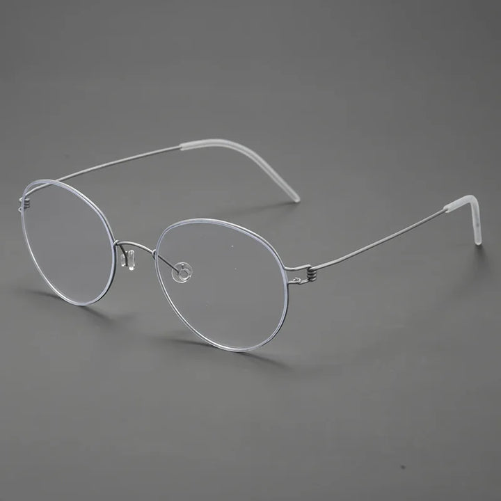 Momoja Women's Full Rim Round Screwless Titanium Eyeglasses 70176