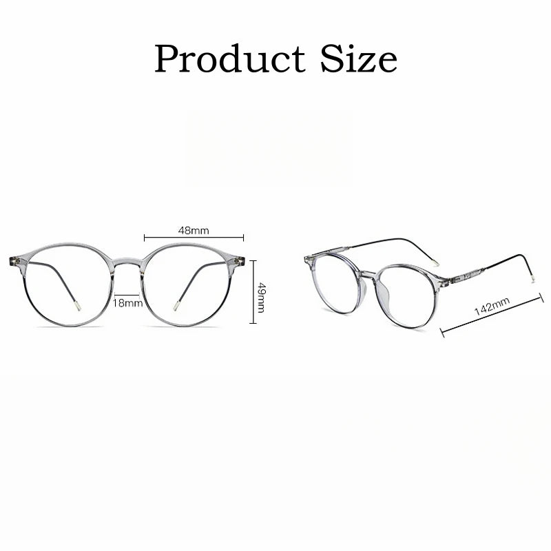 Yimaruili Unisex Full Rim Round Tr 90 Eyeglasses Y8123 Full Rim Yimaruili Eyeglasses   