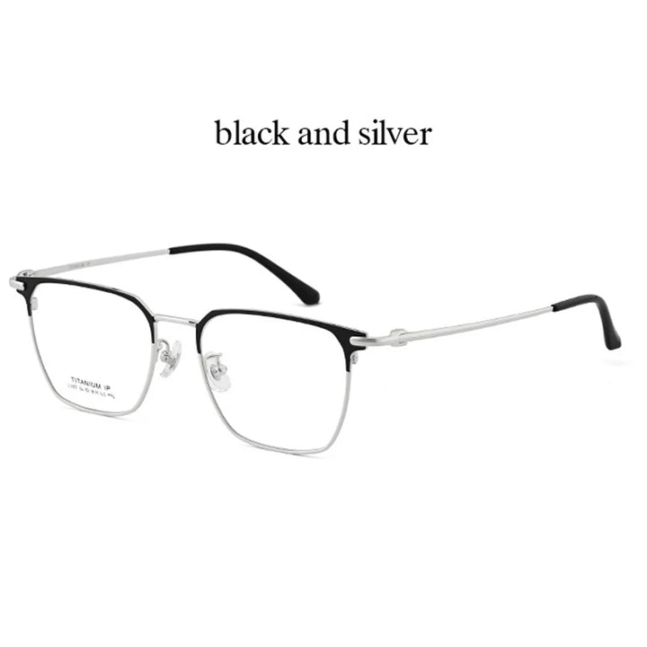 Handoer Unisex Full Rim Big Square Titanium Eyeglasses 941107 Full Rim Handoer C3