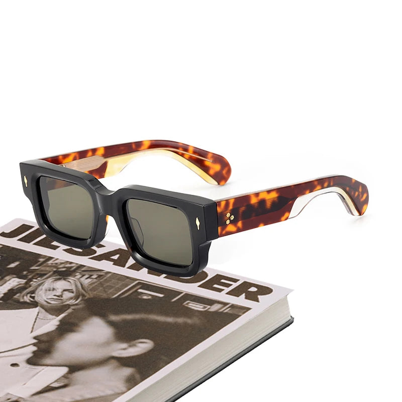 FuzWeb:DOLCE VISION Silver Mirror Sunglasses Men Luxury er Shades
