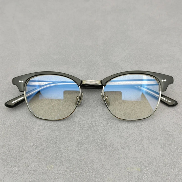 Blackmask Unisex Semi Rim Square Acetate Eyeglasses Fuz 7