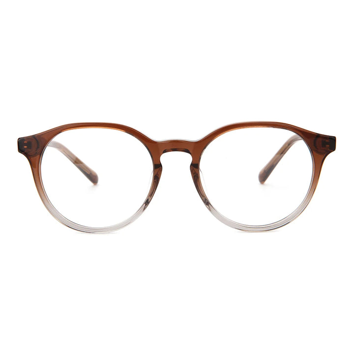 Esnbie Unisex Full Rim Round Acetate Eyeglasses 602-SA221
