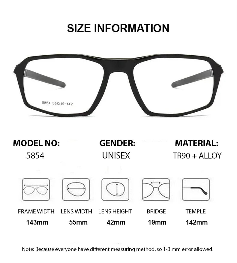Summer Flower Unisex Full Rim Square Tr 90 Aluminum Eyeglasses 58544