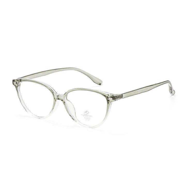 Yimaruili Women's Full Rim Oval Cat Eye Tr 90 Alloy Eyeglasses 323132