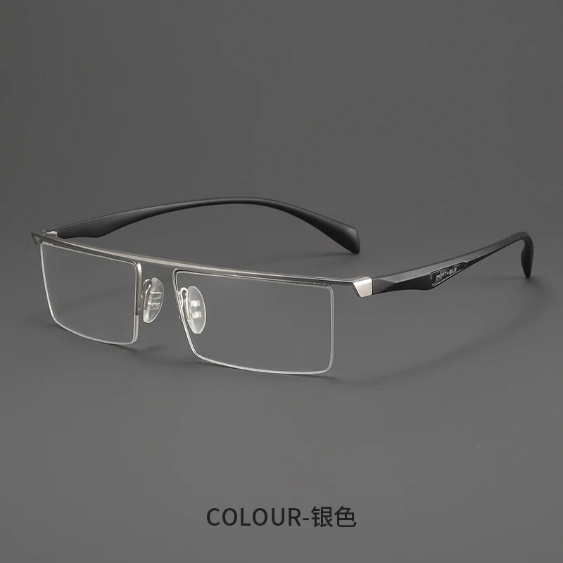 Bclear Unisex Semi Rim Square Alloy Eyeglasses MY-P8332