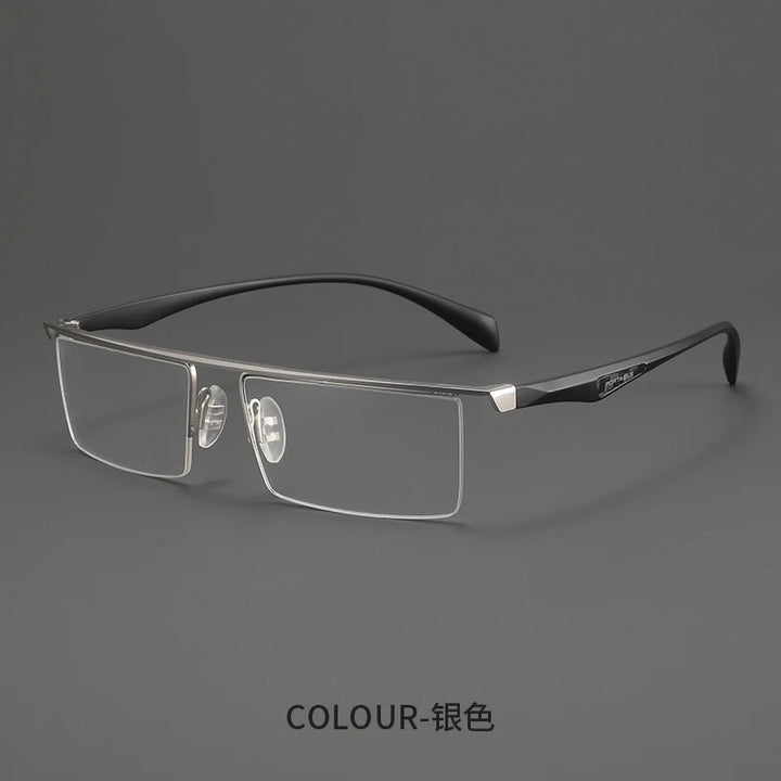 Bclear Unisex Semi Rim Square Alloy Eyeglasses MY-P8332