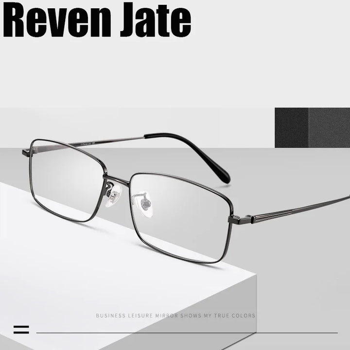 Reven Jate Unisex Full Rim Square Alloy Eyeglasses 99108 Full Rim Reven Jate   