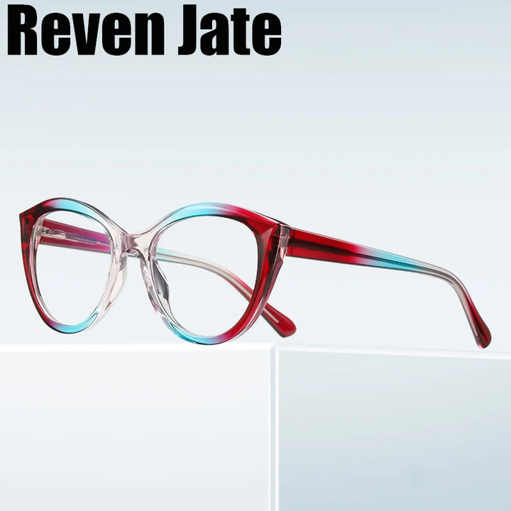 Reven Jate Women's Full Rim Oval Cat Eye Tr 90 Eyeglasses 21455