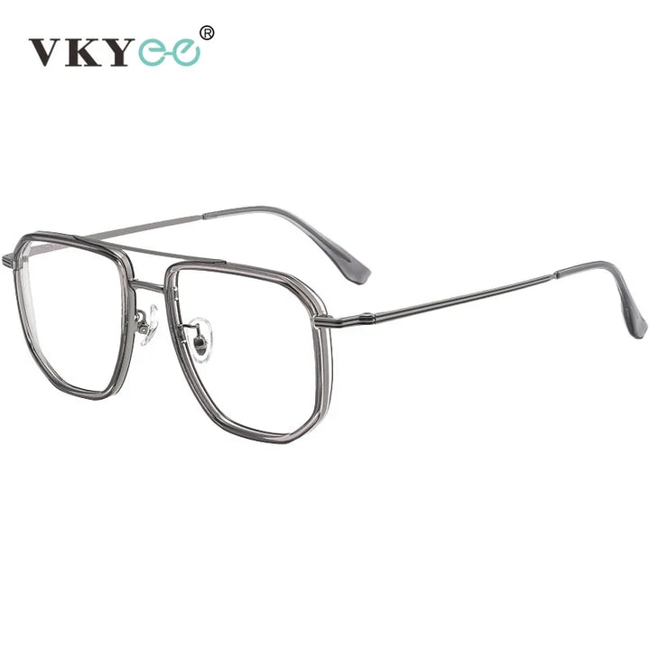 Vicky Men's Full Rim Big Square Double Bridge Titanium Reading Glasses 2216 Reading Glasses Vicky   