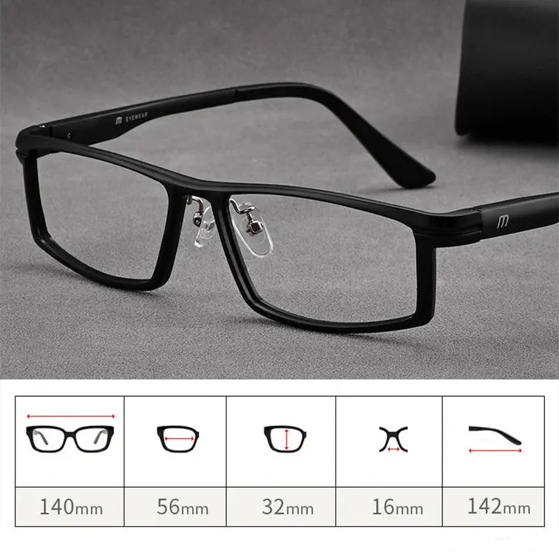 Hdcrafter Unisex Full Rim Rectangle Titanium Tr 90 Frames 262010 Hdcrafter Eyeglasses