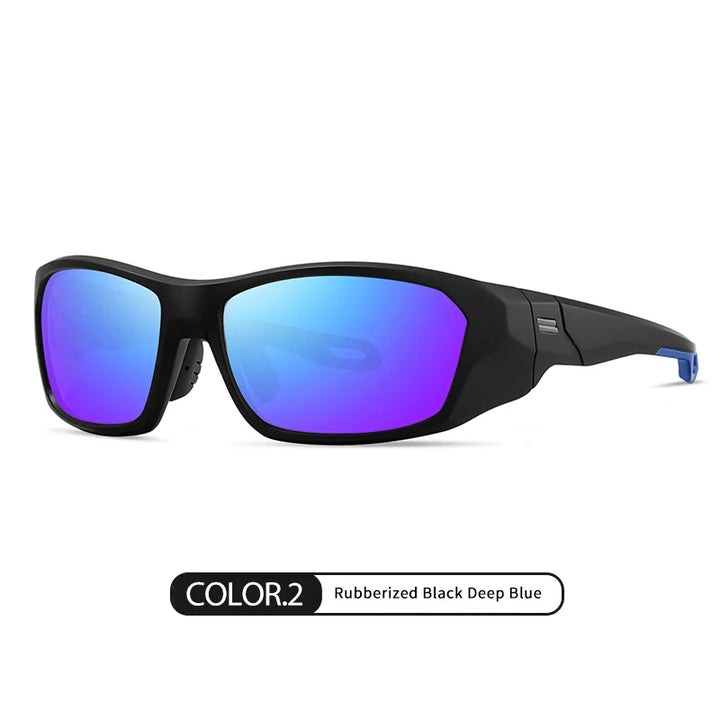 Reven Jate Men's Full Rim Goggle Square Tr 90 Alloy Sunglasses 518201