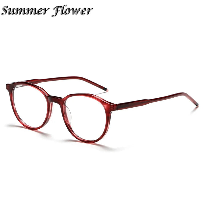 Summer Flower Women's Full Rim Oval Square Acetate Eyeglasses Ac1010