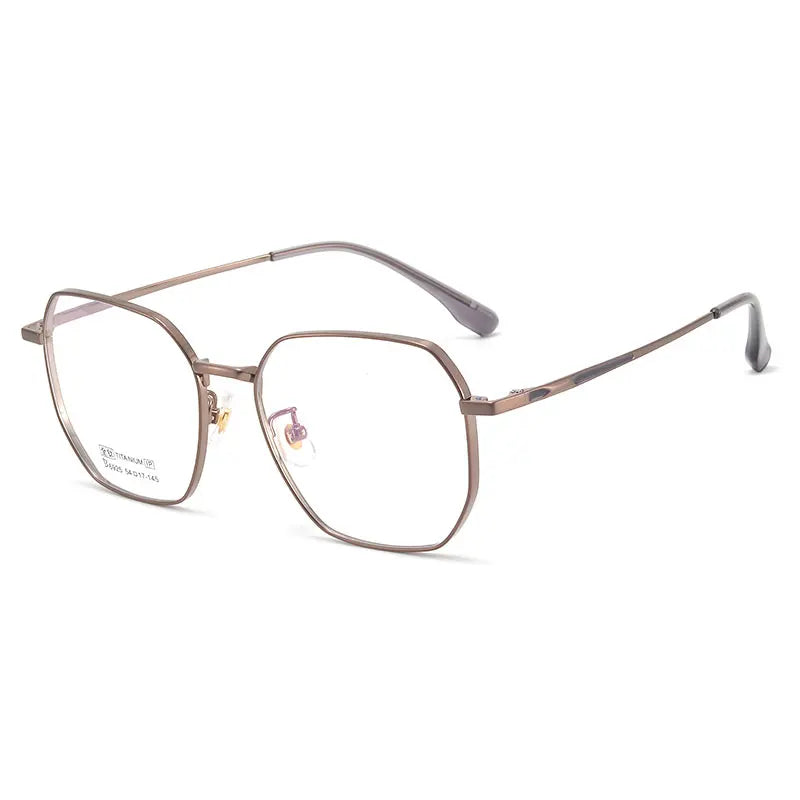 Zirosat Unisex Full Rim Flat Top Square Titanium Eyeglasses 6925 Full Rim Zirosat   