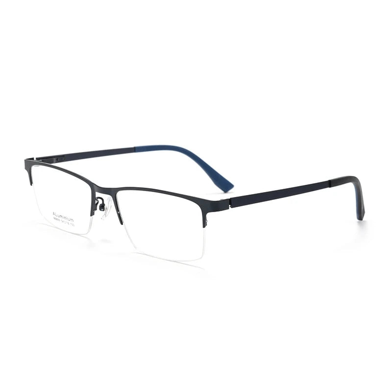 Yimaruili Men's Semi Rim Square Aluminium Alloy Eyeglasses 636809