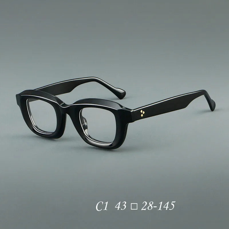 CCspace Unisex Full Rim Thick Square Tr 90 Alloy Reading Glasses 3212