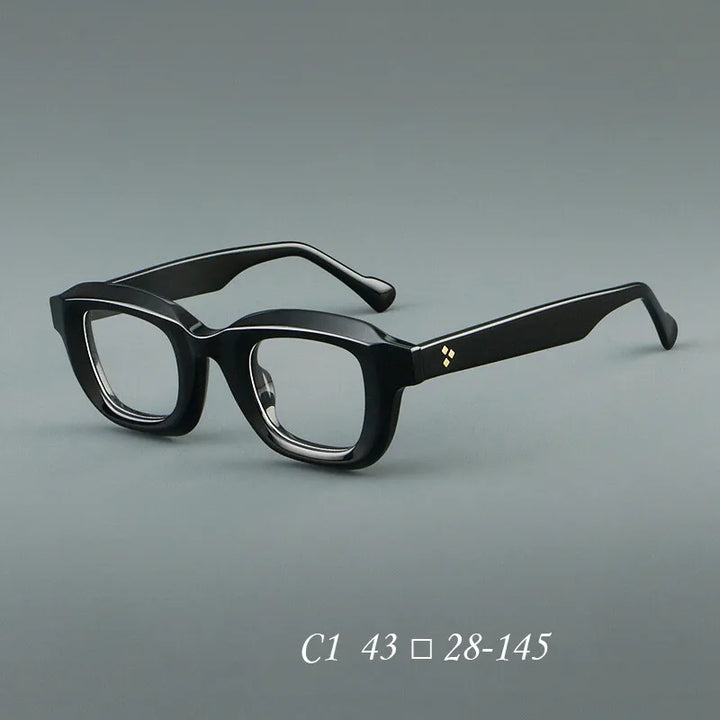 CCspace Unisex Full Rim Thick Square Tr 90 Alloy Reading Glasses 3212