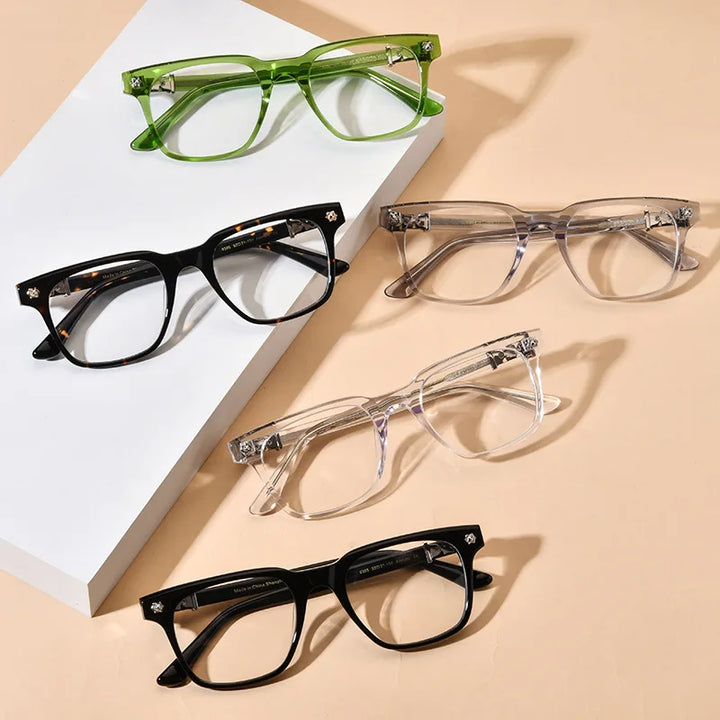 Nobler Women's Full Rim Brow Line Square Acetate Eyeglasses 19395
