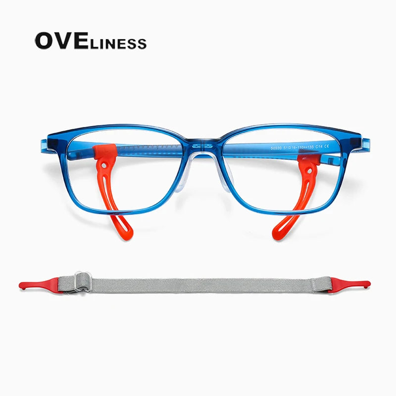 Oveliness Unisex Youth's Full Rim Square Tr 90 Titanium Eyeglasses 50939 Full Rim Oveliness   