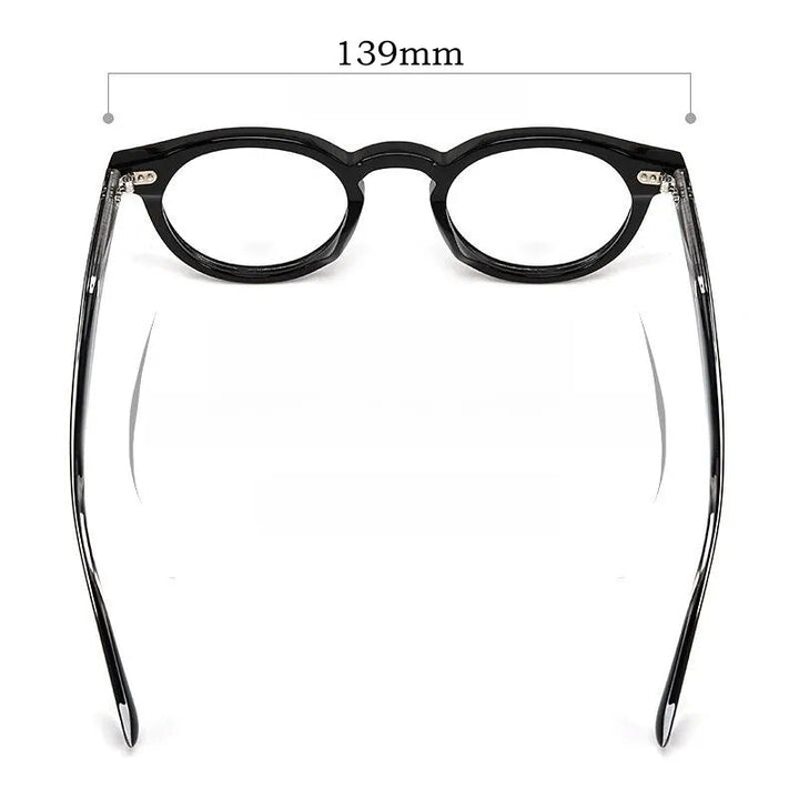 Yimaruili Unisex Full Rim Round Acetate Eyeglasses Kbt9861 Full Rim Yimaruili Eyeglasses   