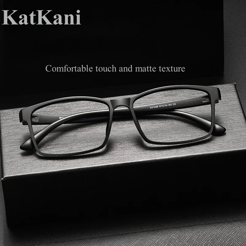 KatKani Mens Full Rim Large Square Plastic Eyeglasses X21026r Full Rim KatKani Eyeglasses   