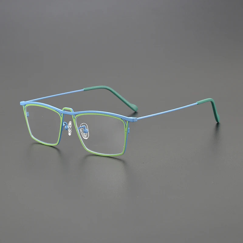 Nobler Unisex Full Rim Square Double Bridge Titanium Eyeglasses 185794