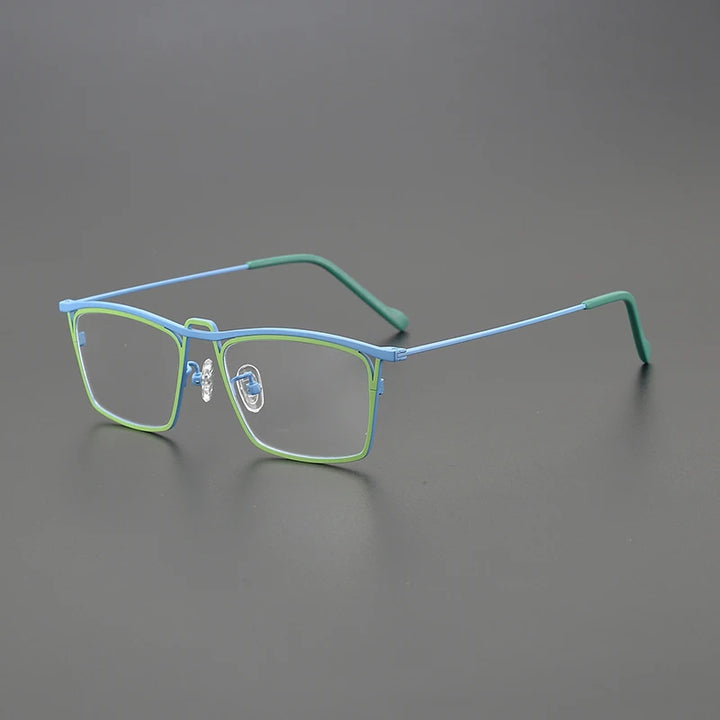 Nobler Unisex Full Rim Square Double Bridge Titanium Eyeglasses 185794